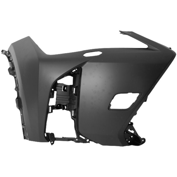 Front Bumper Cover for Lexus UX200 (2019-2022)/UX250H (2019-2023), Right (Passenger), Primed (Ready to Paint), w/ F Sport Package and Headlight Washer Holes, w/o Park Distance Control Sensor Holes, Replacement