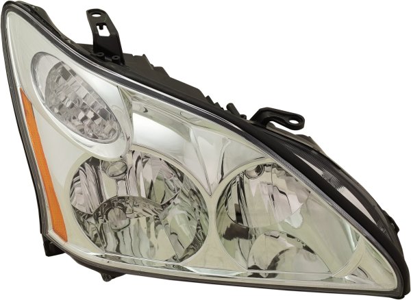 Headlight Lens and Housing for Lexus RX330 2004-2006, RX400H 2006-2008, RX350 2007-2009, Right (Passenger), Halogen, Japan Built, Replacement