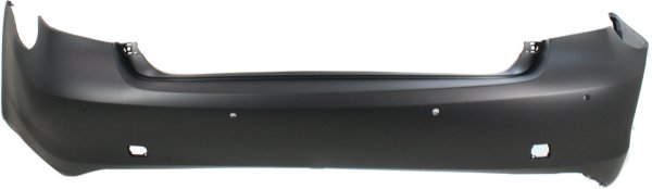 Rear Bumper Cover for Lexus LS460 2010-2012, Primed (Ready to Paint), Without Sport Appearance Package, With Rear Comfort Package, Replacement