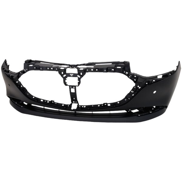 Front Bumper Cover for Mazda 3 Sedan, 2019-2021, Primed (Ready to Paint), Built for Japan Vehicles, Replacement