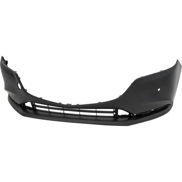 Front Bumper Cover for Mazda 6 (2018-2021), Mazda 3 (2019-2023) Sedan, Primed (Ready to Paint), with Parking Aid Sensor Holes, Built for Vehicles in Mexico, Replacement