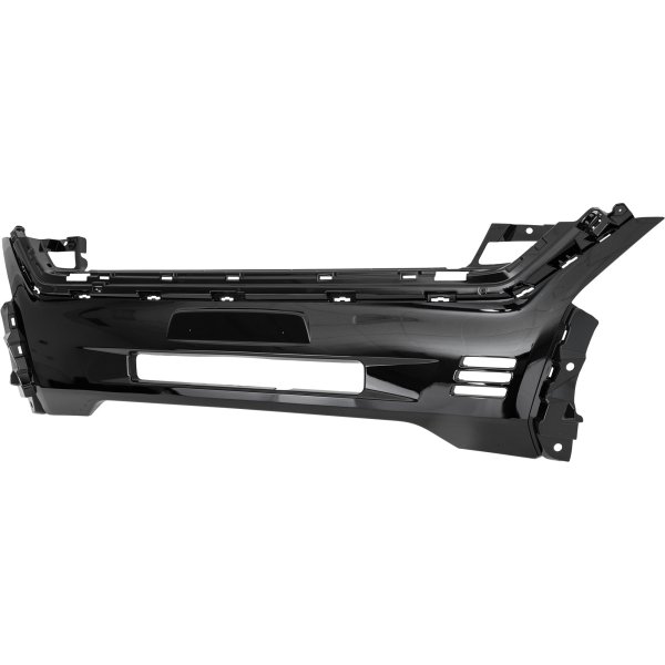 Front Bumper Grille Center Cover for Mitsubishi Outlander 2019-2020, Outlander PHEV 2019-2022, Painted Black, Replacement