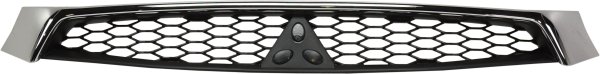 Grille for Mitsubishi Lancer 2016-2017, Texture Black Insert with Chrome Molding, Replacement