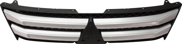 Textured Black Grille for Mitsubishi Eclipse Cross 2018-2020 with Silver Molding, Replacement