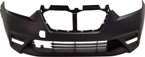 Front Bumper Cover for Nissan Kicks 2018-2019, Primed (Ready to Paint), Replacement