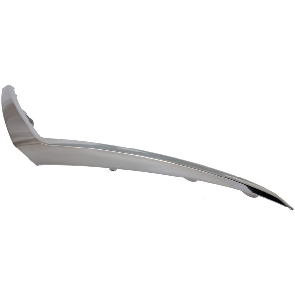 Front Bumper Molding for Nissan Kicks 2021-2023, Right (Passenger), Chrome Painted Smoke Black, SR Model, Replacement