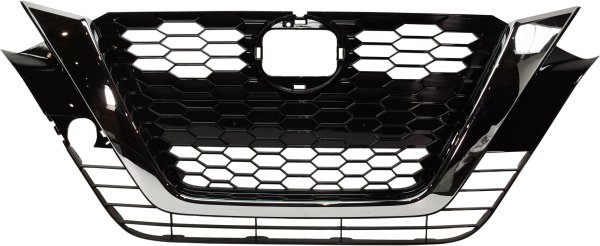 Grille for Nissan Altima 2019-2022, Painted Black, Fits Edition One, Platinum and SE Models, with Chrome Molding, Replacement