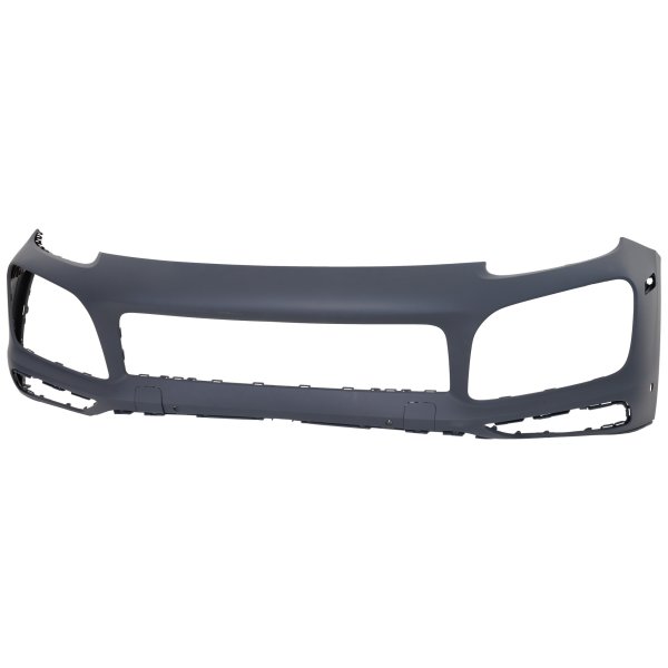 Front Bumper Cover for Porsche Cayenne 2019-2022, Primed (Ready to Paint), with Park Assist Sensor Holes, Fits Base/S with Sport Design Package, GTS, Turbo Models, Replacement