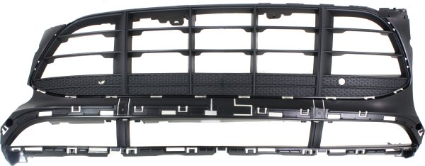 Front Bumper Grille for Porsche Macan Turbo Model 2015-2018, Center with Adaptive Cruise Control and Integrated Parking Assist System Holes, Sport Design Package, Replacement