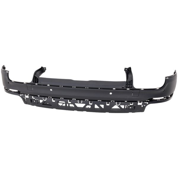 Rear Lower Valance for Porsche Cayenne 2019-2022, Textured Black with Parking Assist Sensor Holes, without Sport Design Package, Fits Base/GTS/S Models, Replacement