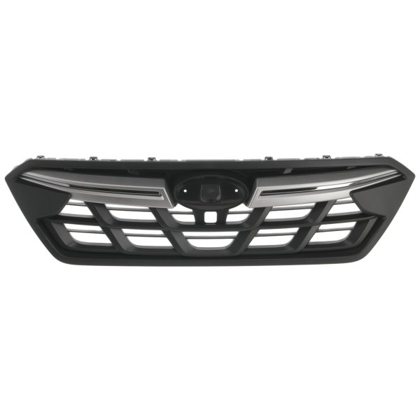 Textured Black Shell and Insert Grille for Subaru Crosstrek 2021-2023, with Chrome Molding, Black Frame, for Limited/Outdoor Models, Replacement