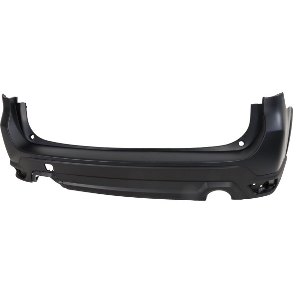 Rear Bumper Cover for Subaru Forester 2019-2021, Partial Primed (Ready to Paint) Black, Fits Base, Convenience, Limited, Premium Models, Excludes Object Sensor Holes, Replacement