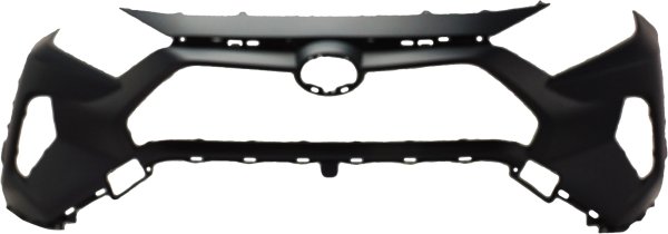 Front Bumper Cover for Toyota RAV4 2019-2021, Primed (Ready to Paint), Without Parking Aid Sensor Holes, for Japan Built Vehicle, LE/Limited/XLE/XLE Premium/Hybrid Models, Replacement