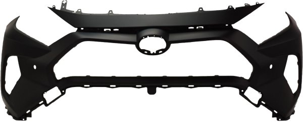 Front Bumper Cover for Toyota RAV4 2019-2021, Primed (Ready to Paint), Compatible with LE, Limited, XLE, XLE Premium, Hybrid Models with Parking Aid Sensor Holes, Suitable for Japan Built Vehicle, Replacement
