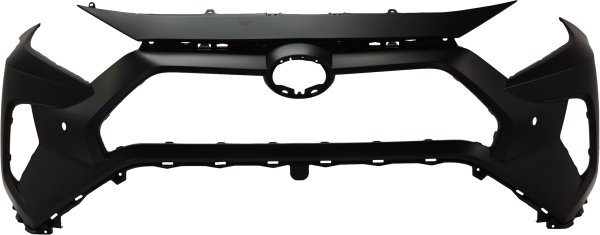Front Bumper Cover for Toyota RAV4 2019-2023, Primed (Ready to Paint), Fit for LE/Limited/XLE/XLE Premium/Hybrid Models, With Parking Aid Sensor Holes, Built for North America, Replacement