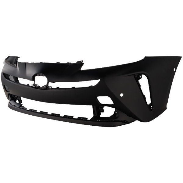 Front Bumper Cover for Toyota Prius 2019-2022, Primed (Ready to Paint) with Parking Aid Sensor Holes and Tow Hook Hole, Replacement