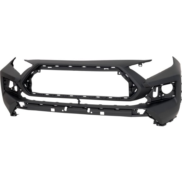 Front Bumper Cover for Toyota RAV4 2019-2021, Primed (Ready to Paint), Suitable for Adventure, Trail, TRD Off-Road Models, Without Parking Aid Sensor Holes, Made for Japan Built Vehicle, Replacement