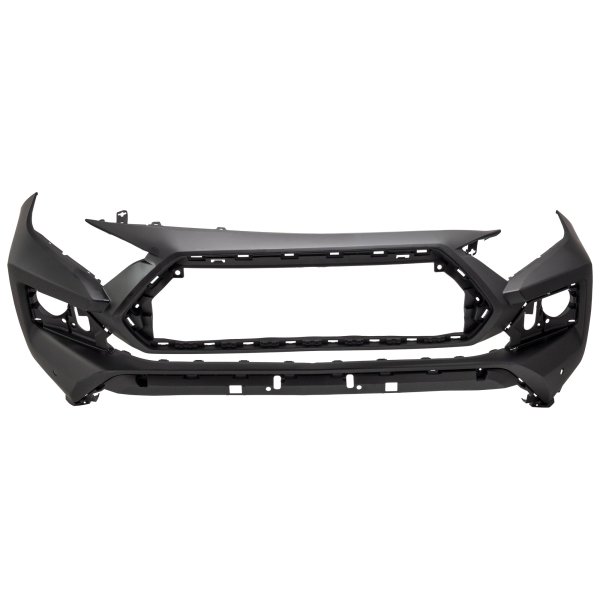 Front Bumper Cover for Toyota RAV4 2019-2023, Primed (Ready to Paint), Adventure/Trail/TRD Off-Road Models, with Parking Aid Sensor Holes, North America Built Vehicle, Replacement