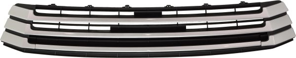 Front Bumper Grille for Toyota Highlander 2017-2019, Silver Molding, Without Around View Monitor, Replacement