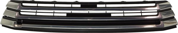Front Bumper Grille for Toyota Highlander 2017-2019, with Chrome Molding, Without Around View Monitor, Replacement
