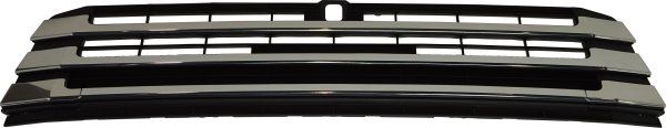 Front Bumper Grille for Toyota Highlander 2017-2019, Textured Black with Satin Molding, Compatible with Around View Monitor, Replacement