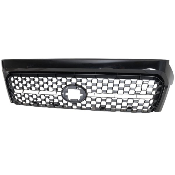 Grille for Toyota Tundra 2018-2021, Painted Gray Shell and Insert with Black Frame, Standard Type, Includes Front Emblem, Without Chrome Surround, Replacement
