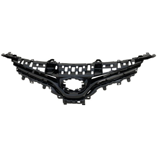 Grille for Toyota Camry 2018-2020, Textured Black Shell and Insert, XLE Model without Camera Hole, Replacement
