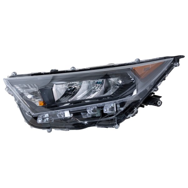 Headlight Assembly for Toyota RAV4 2019-2022, LED, Left (Driver), LE Model, Built for North America, Replacement
