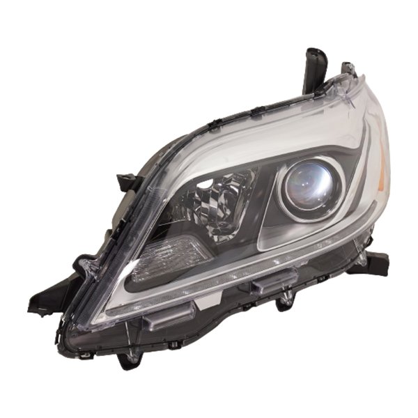Headlight for Toyota Sienna 2015-2020, Left (Driver), Lens and Housing, Xenon, without HID Kit, Replacement