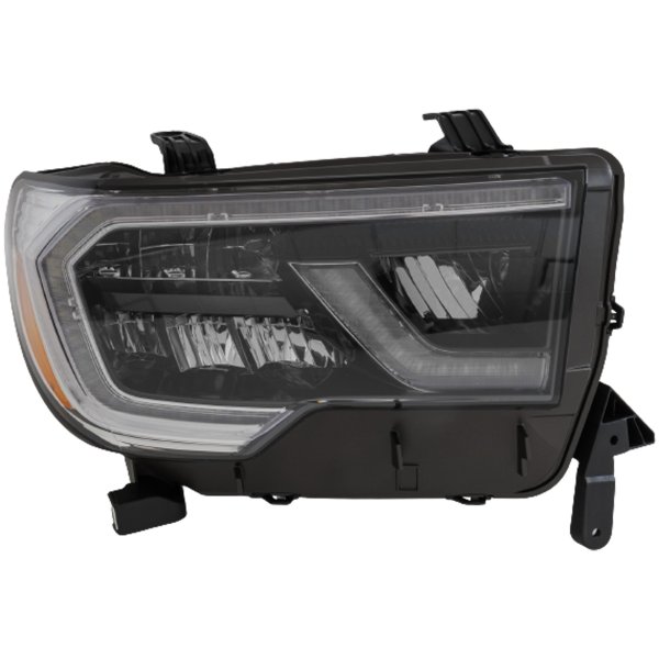 LED Headlight Assembly for Toyota Sequoia Platinum Model, Right (Passenger) Side, 2018-2022, Replacement