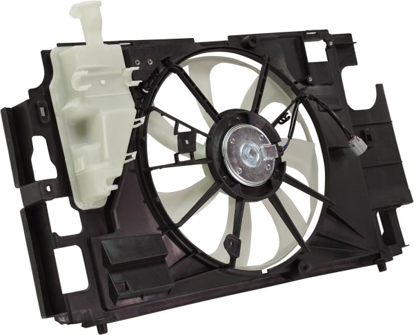 Radiator Fan Assembly for Toyota Prius C 2012-2015, Up to September 2015, Includes Coolant Tank, Replacement