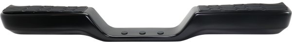 Step Bumper Face Bar and Pad for Toyota Pickup 1989-1995, with Pad Provision, without Mounting Bracket, Powdercoated Black, Suitable for All Cab Types, USA Built, Deluxe Level Trim, Replacement