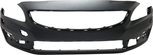 Front Bumper Cover for Volvo S60 (2014-2015) / V60 (2015-2016), Primed (Ready to Paint), Excludes R-Design/T6 Polestar Models, with Headlight Holes, without PAS Holes, Replacement