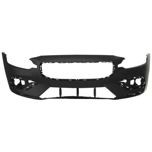 Front Bumper Cover for Volvo S60/V60 2019-2021, Primed (Ready to Paint), Without Headlight Washer Holes and Parallel Park Assist Sensor Holes, Excluding R-Design Model, Replacement
