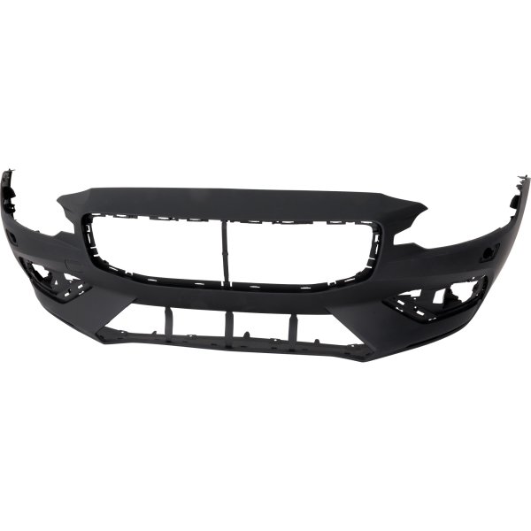 Front Bumper Cover for Volvo S60/V60 2019-2021, Primed (Ready to Paint), with Headlight Washer Holes, without Parallel Park Assist Sensor Holes, for T5 Momentum/T6 Momentum/T5 Inscription/T6 Inscription Models, Replacement