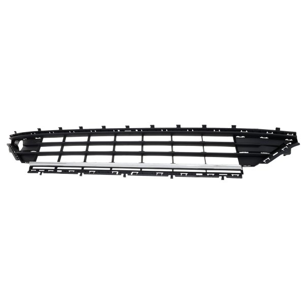 Front Bumper Grille for Volkswagen Golf 2018-2021, Golf SportWagen 2018-2019, Dark Gray with Chrome Molding, Replacement