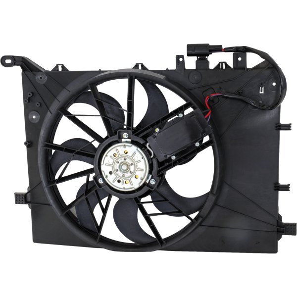 Electric Radiator Fan Assembly for Volvo S80 2004-2006, V70/XC70 2004-2007, S60 2004, with Control Module, 5 Cylinder (S80 2004-2006, 6 Cylinder with Turbo/2004, 6 Cylinder without Turbo), Replacement