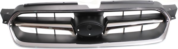 Grille for Subaru Legacy 2005-2007, Chrome Shell with Painted Black Insert, Replacement