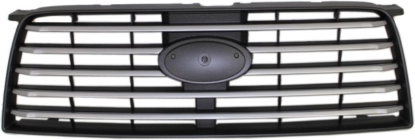 Grille for 2006-2008 Subaru Forester, Black Shell/Chrome Insert, Excluding Sport Model, Replacement