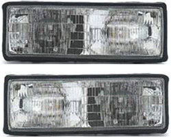 Headlight Assembly Pair/Set for Chevrolet Caprice 1987-1990, Right (Passenger) and Left (Driver), Halogen Replacement