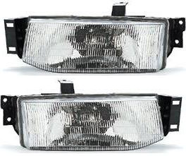 Pair/Set - Headlight Assembly for Ford Escort 1991-1996, Right (Passenger) and Left (Driver), Halogen, Replacement Set
