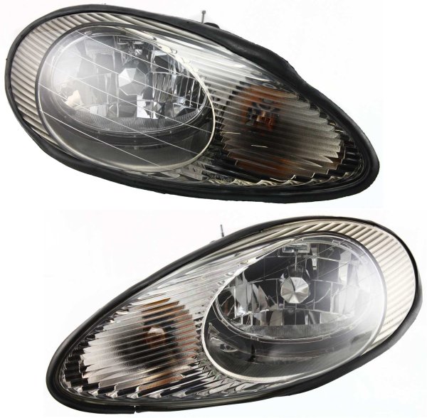 Headlight Assembly Pair/Set for 1996-1999 Sable, Halogen, Right (Passenger) and Left (Driver), Replacement