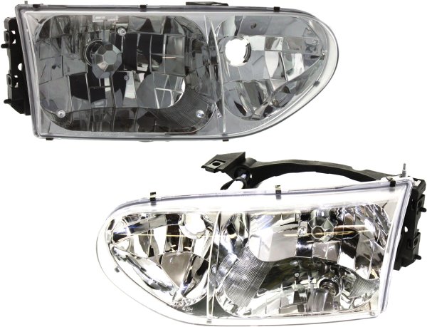 Headlight Assembly for Mercury Villager 1999-2002, Halogen, Right (Passenger) and Left (Driver) Replacement Pair/Set