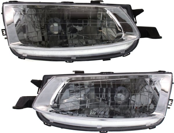 Headlight Assembly Pair/Set for Toyota Solara 1999-2001, Right (Passenger) & Left (Driver), Halogen Replacement