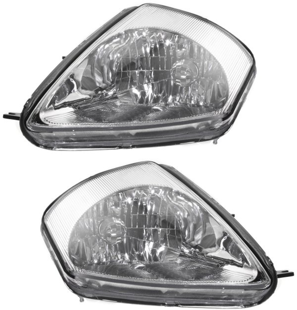 Headlight Assembly for Mitsubishi Eclipse 2002-2005, Right (Passenger) and Left (Driver), Halogen, From February 2002, Replacement Pair/Set