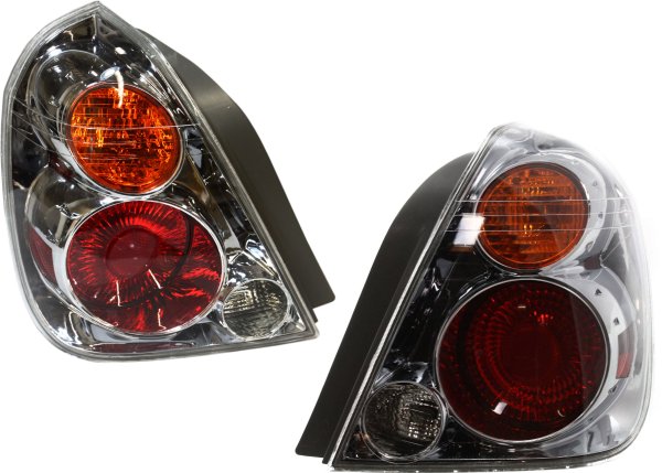 Tail Light Assembly Pair/Set for Nissan Altima 2002-2004, Right (Passenger) and Left (Driver) Side, Replacement