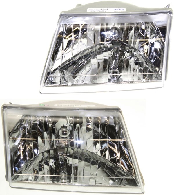 Headlight Assembly Pair/Set for 2001-2010 Mazda Pickup, Right (Passenger) and Left (Driver) Halogen Lights, Replacement