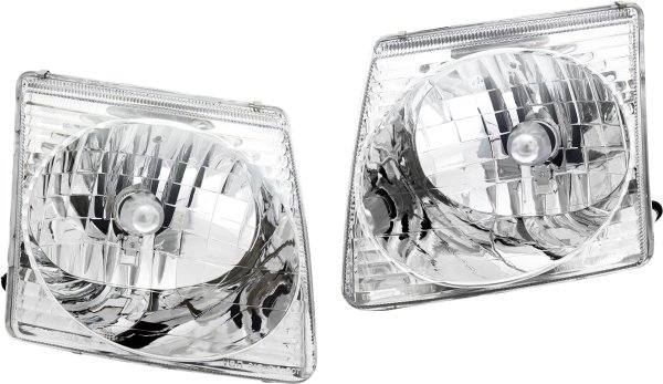 Headlight Assembly for Ford Explorer Sport Trac 2001-2005, Right (Passenger) and Left (Driver) Halogen, Replacement Pair/Set