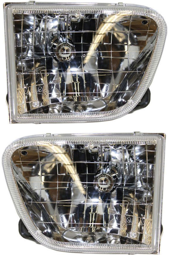 Headlight Assembly Pair/Set for 1998-2001 Mountaineer, Right (Passenger) and Left (Driver) Halogen Lights Replacement