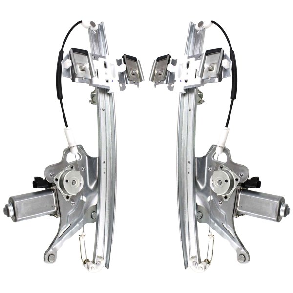 Front Window Regulator Pair/Set for Buick Lesabre 2000-2005, Right (Passenger) and Left (Driver), Power with Motor, Replacement